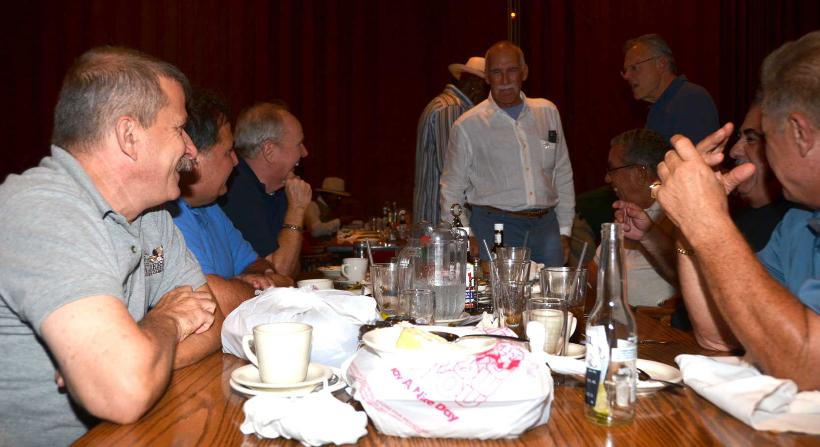 Seated, Left: David Yates - Steve DiPompo - Bill Schumacher - James T. Robinson Standing: Rich Carver - Ron Angemi - Mark Kogut Seated, right: Jim McMaster - Bill DiPompo - Bill O'Dennis