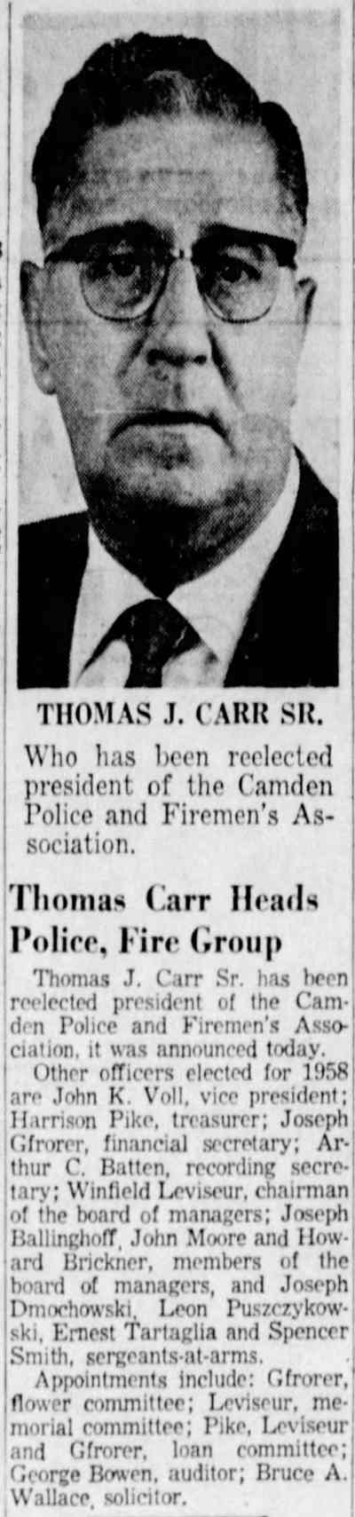 Camden Courier-Post March 3, 1958 group photo