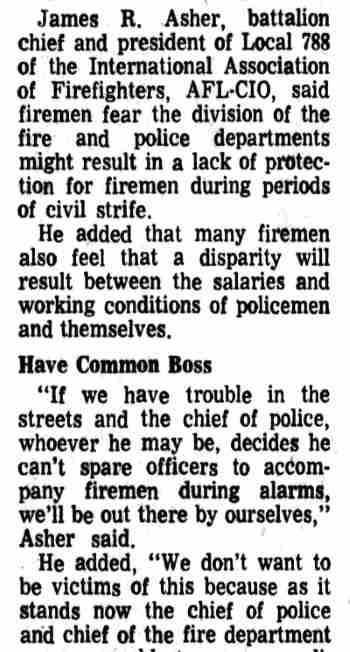 Firemen Oppose Ending Job, Camden Courier-Post, September 20, 1968, page 2