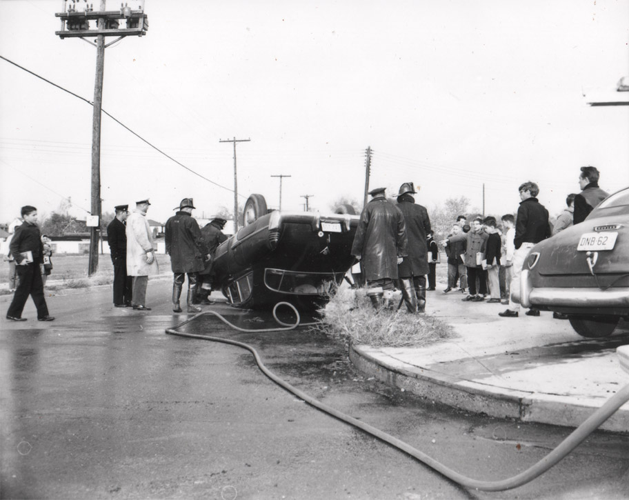 Cadillac collision at 29th and Hayes, November 30, 1961