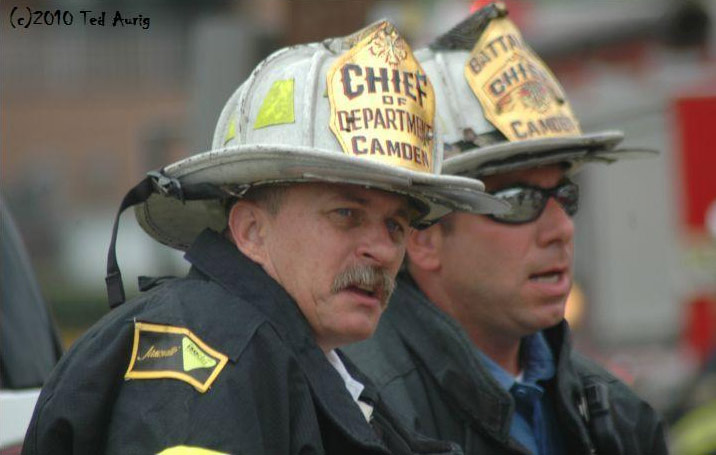 Camden Chief of Department David Yates and Battalion Chief Mike DePascale
