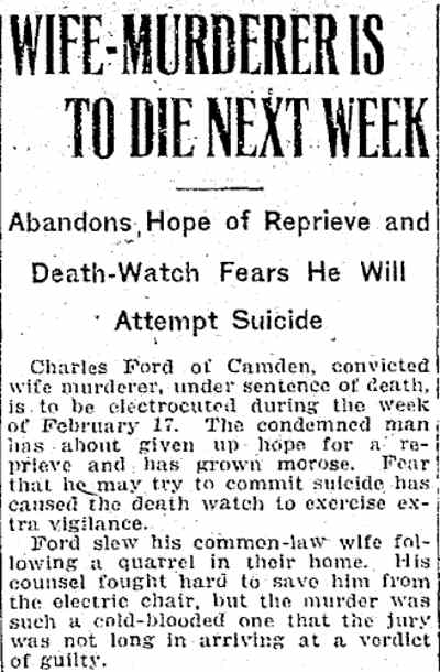 Trenton Evening Times, February 9, 1913 — click for complete article PDF
