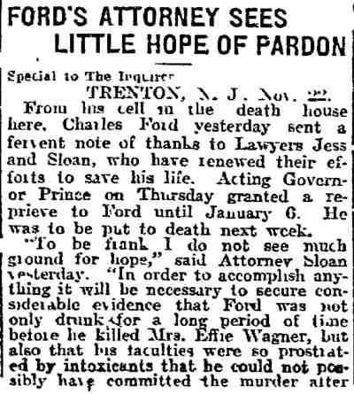 Philadelphia Inquirer, November 23, 1912