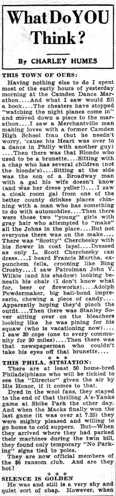 Camden Courier-Post June 4 1932 photo section