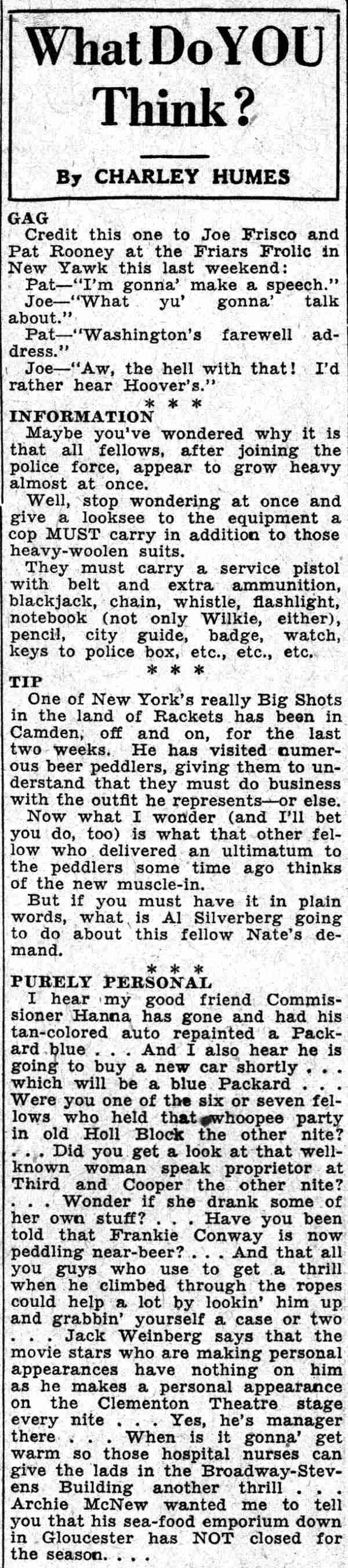 Camden Courier-Post June 15 1932 photo section