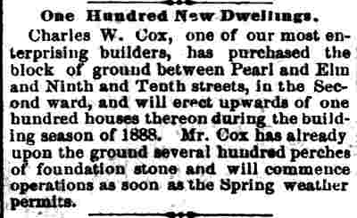 Camden Daily Courier article, December 12, 1887