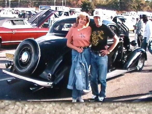 Joe Seddon and sister Marilynne at Atco Dragway, 2000