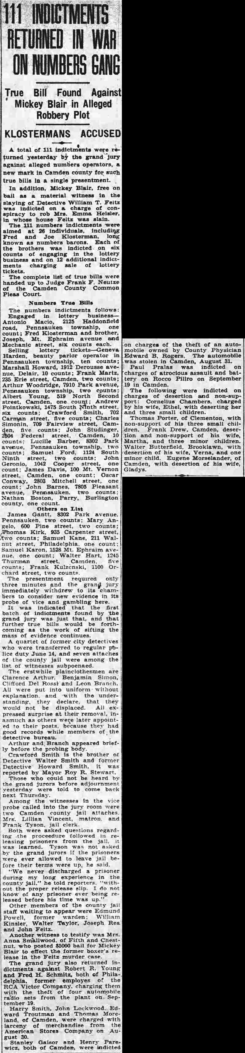 Camden Courier-Post, October 12, 1934 — numbers trial continued