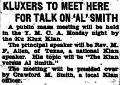 Camden Courier-Post, October 20, 1928 — Crawford Smith