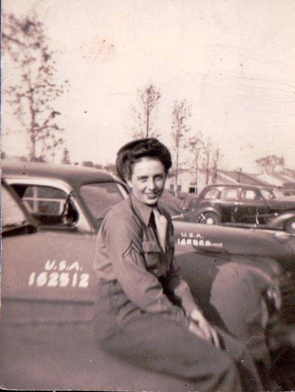 Ruth Barnaby Cusick in her WAC uniform, Fort Dix, New Jersey, World War II