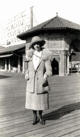Alice McConnell on the boardwalk in Atlantic City