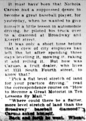 Camden Courier-Post April 25 1928 baseball article part 1