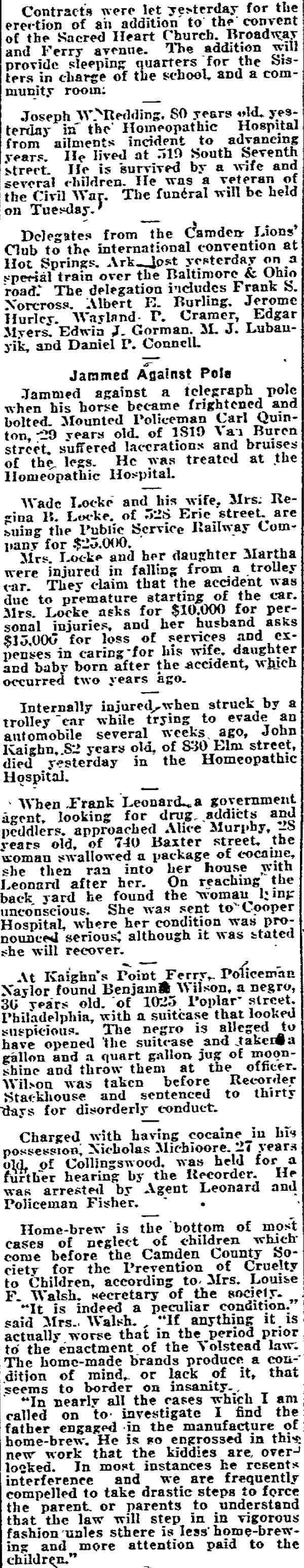 Camden Daily Courier June 18 1922 article about Camden Lions Club