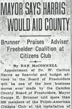 Mayor Says Harris Would Aid County, Dan McConnell column, part 1