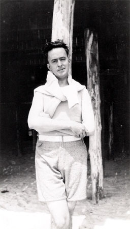 Dan McConnell on the boardwalk in Atlantic City, 1920s