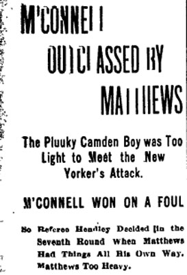 Trenton Times, February 1, 1898 — McConnell Outclassed by Matthews