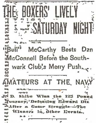 Philadelphia Inquirer, February 7, 1897 — The Boxers' Lively Saturday Night