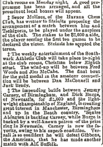 Philadelphia Inquirer, May 2, 1891 — Notes of Numerous Sports (continued)