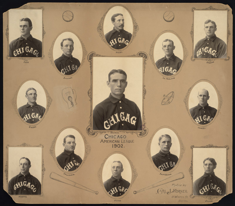 Danny Green team photo composite, Chicago American League 1902