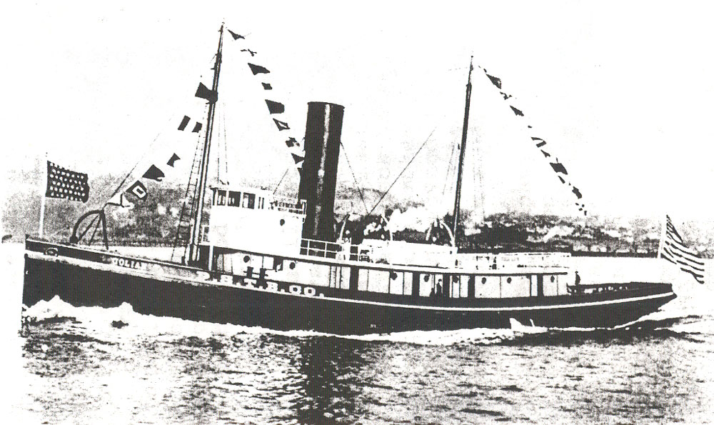 The Goliah, sister ship to Hercules, decked out for a special occasion