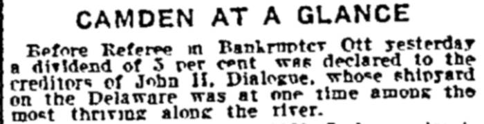 Philadelphia Inquirer, June 17, 1915 — Before Referee in Bankruptcy