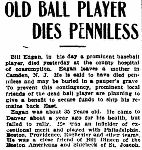 Denver Rocky Mountain News, February 14, 1905 — Bill Eagan