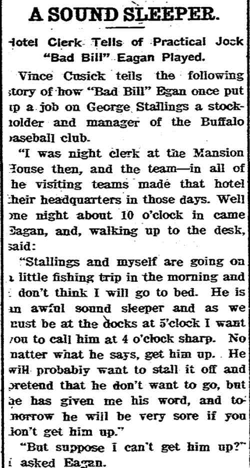 Hornell Evening Tribune, February 22, 1905 — Bill Eagan