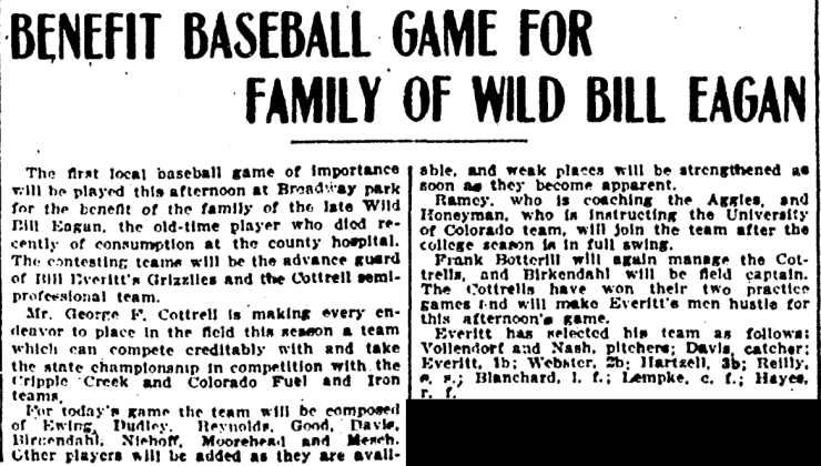 Denver Rocky Mountain News, March 19, 1905 — Bill Eagan