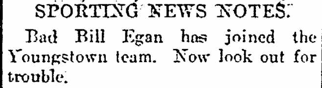 Rockford Republic, May 23, 1900 — Bill Eagan