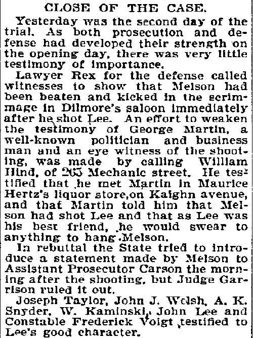 Philadelphia Inquirer, January 21, 1897 — Melson Acquitted of Lee's Murder, page three