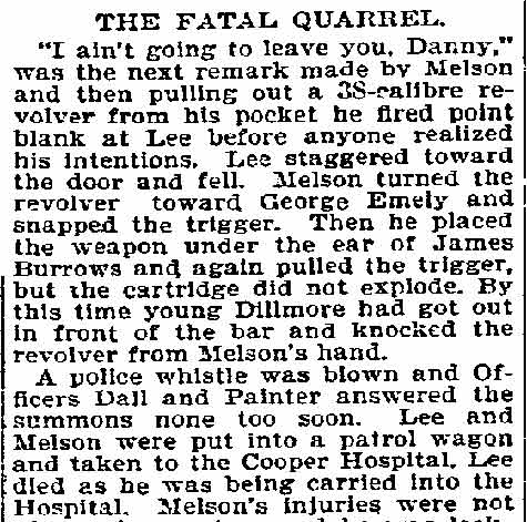 Philadelphia Inquirer, December 12, 1896 — Murder Ended a Barroom Brawl, page three