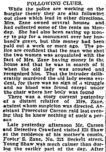 Philadelphia Inquirer, October 13, 1897, Eli Shaw trial, page 4