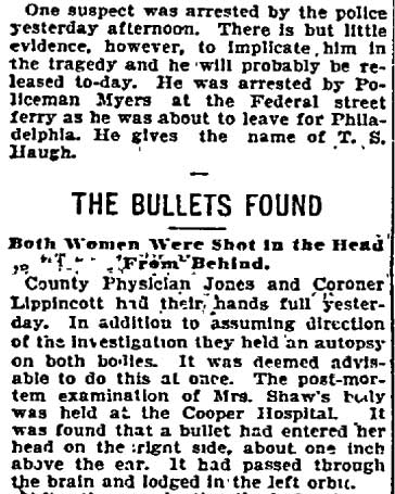 Philadelphia Inquirer, October 13, 1897, Eli Shaw trial, page 6