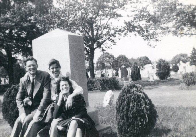 Edward L., David J., and Margaret Patterson, late 1940s