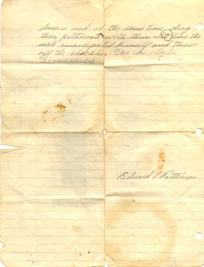 Handwritten notes by Edward L. Patterson, 1960s, page 2