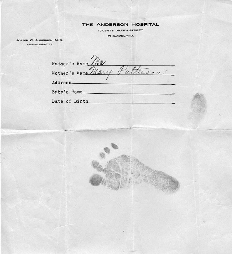 Birth record, May 16, 1933