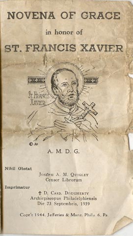 Religious novena, 1939