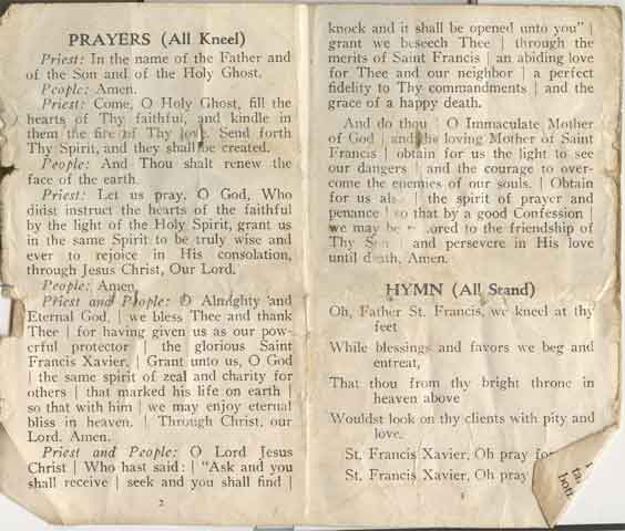 Religious novena, 1939