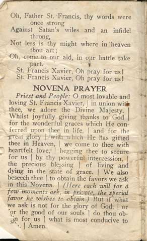 Religious novena, 1939