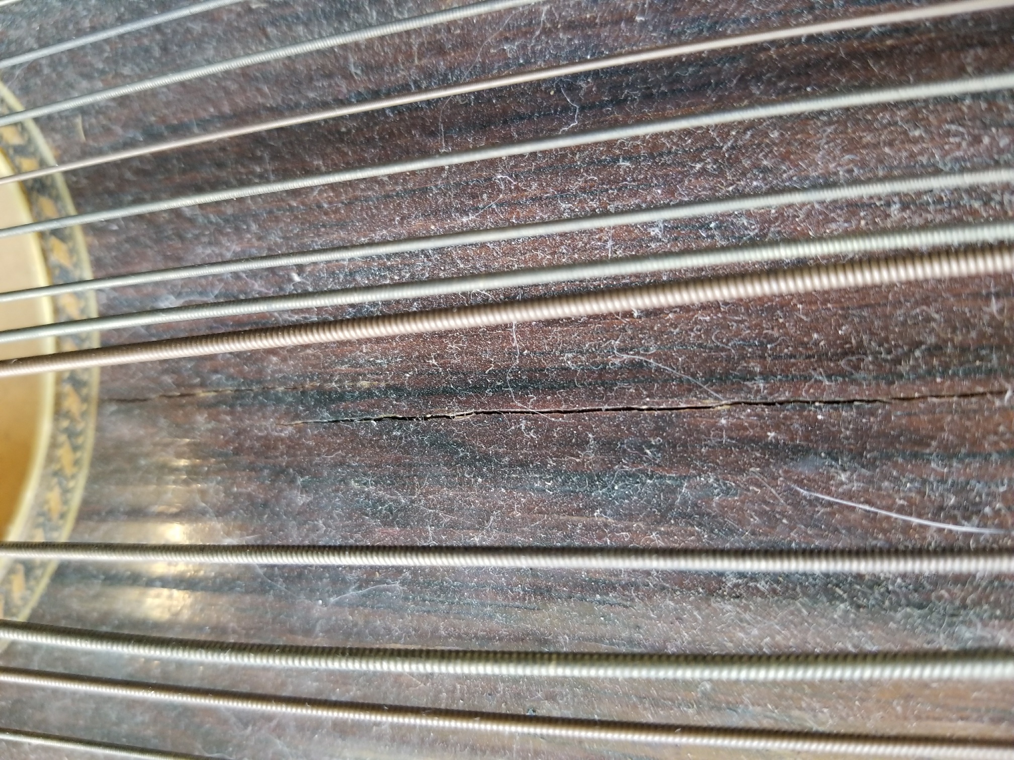 Autoharp zither, reverse side