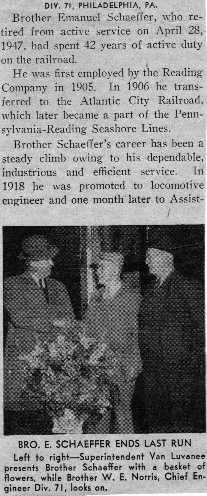 Superintendent presents Brother Schaeffer with flowers at his retirement