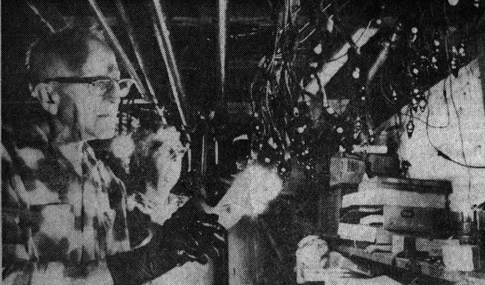 Emmanuel Schaeffer with his Christmas lights display