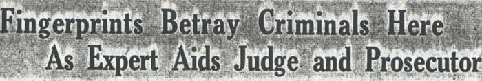 Camden Courier-Post, August 17, 1936 — fingerprint article header