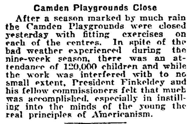 Philadelphia Inquirer — August 31, 1919 — Frederick Finkeldey