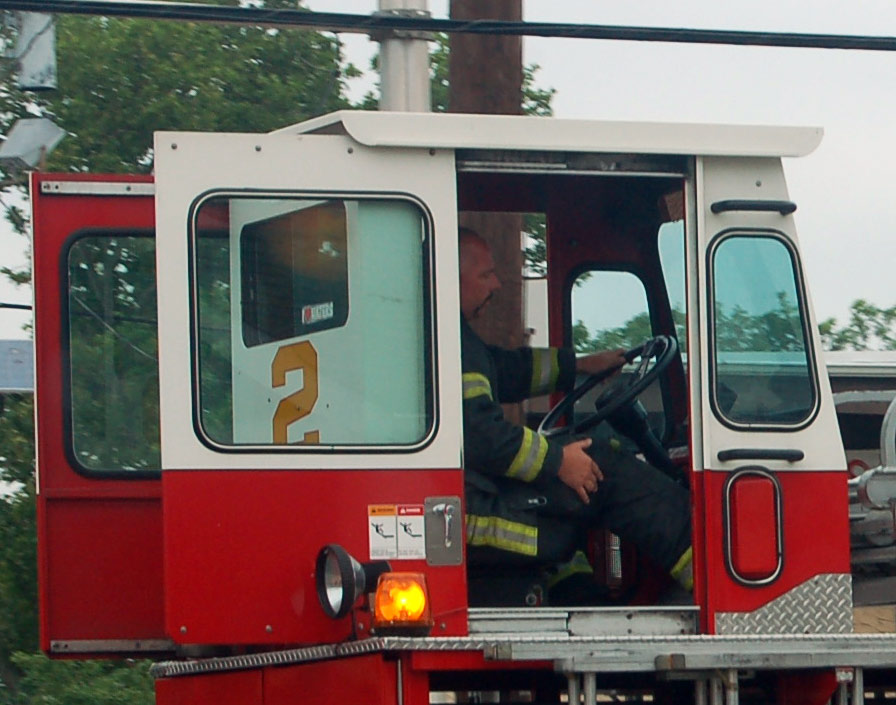 Camden Fire Department Ladder Company 2 — June 11, 2011, Ed Stratton tillerman