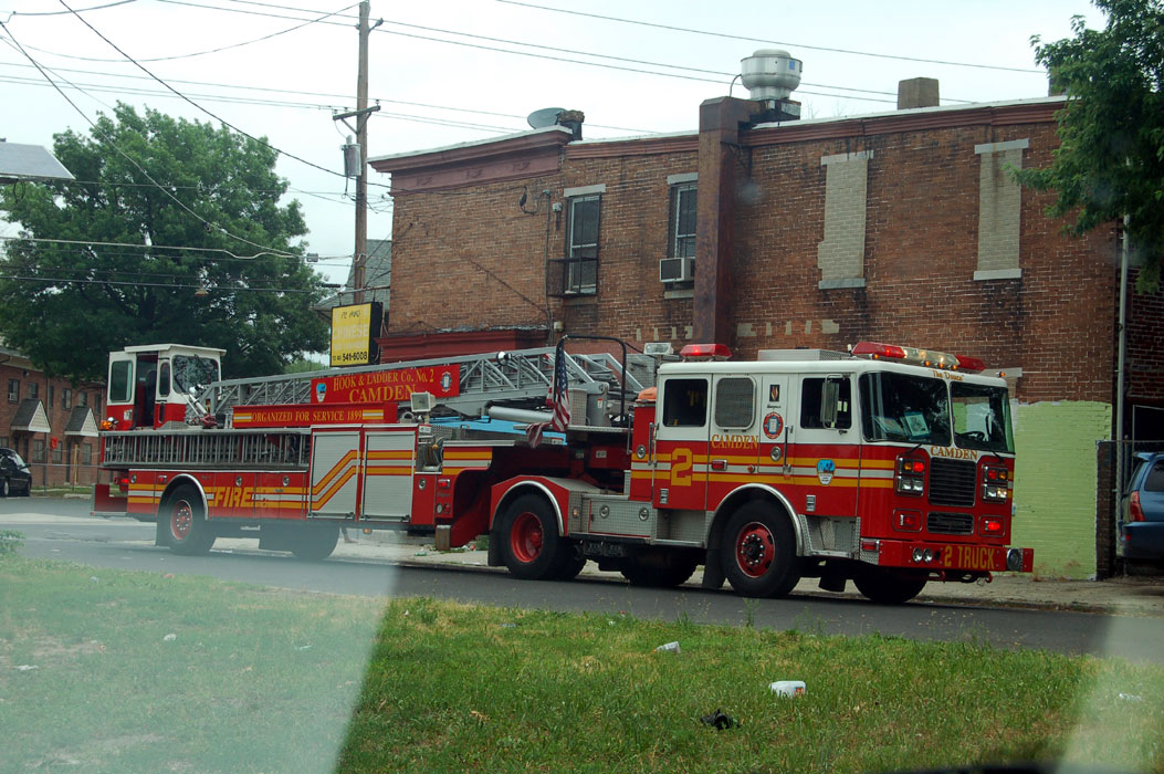 Camden Fire Department Ladder Company 2 on South 10th Street at Ferry Avenue — June 11, 2011