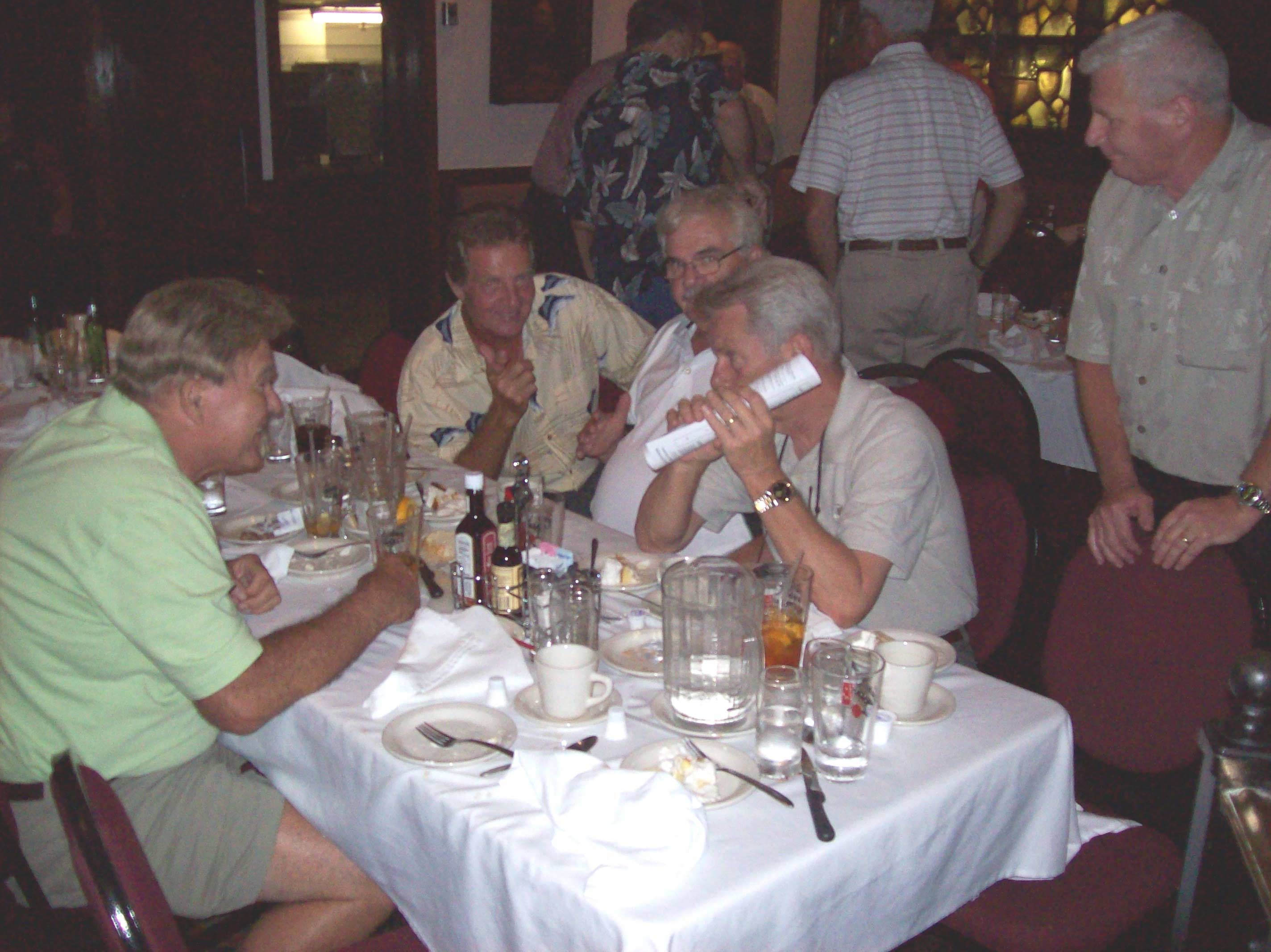 Camden Fire Department Retirees Dinner August 6, 2009 — Glenn Moore, Bill Huelas, Charlie Simone, Anthony Winters