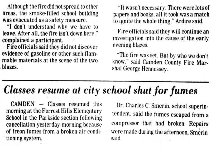 Camden Courier-Post, June 9, 1981 — fire continued