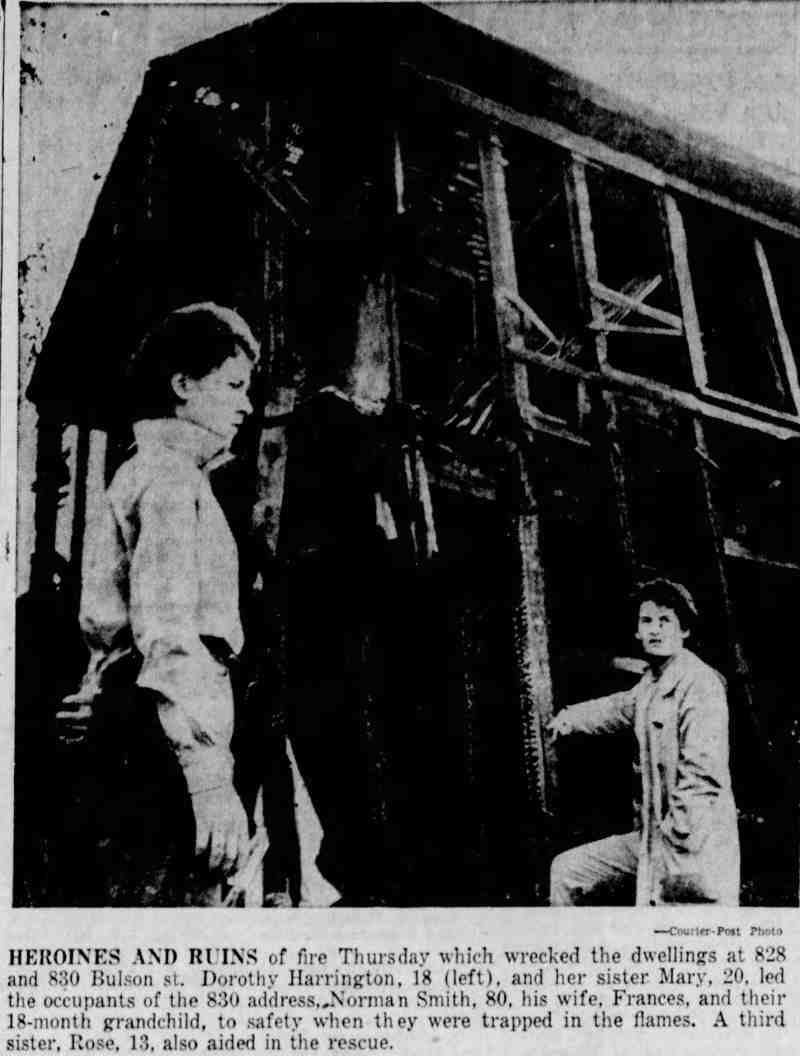 Heroines and ruins of fire on Bulson Street, November 12, 1956