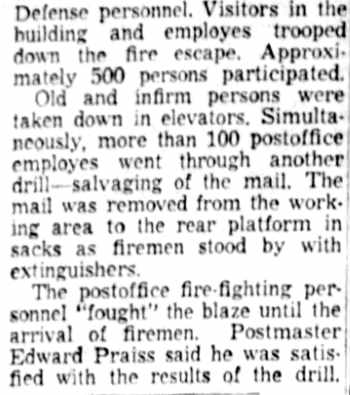 Fire Prevention Week at Camden Post Office — firemen assisting with mail